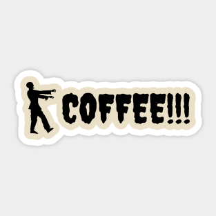 Coffee Zombie Sticker